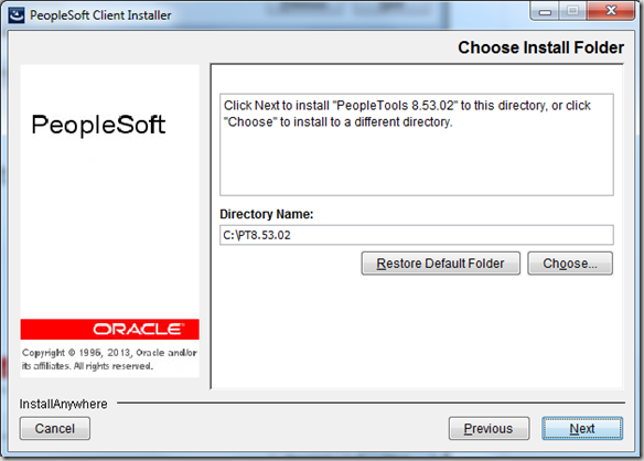 install demo database peoplesoft