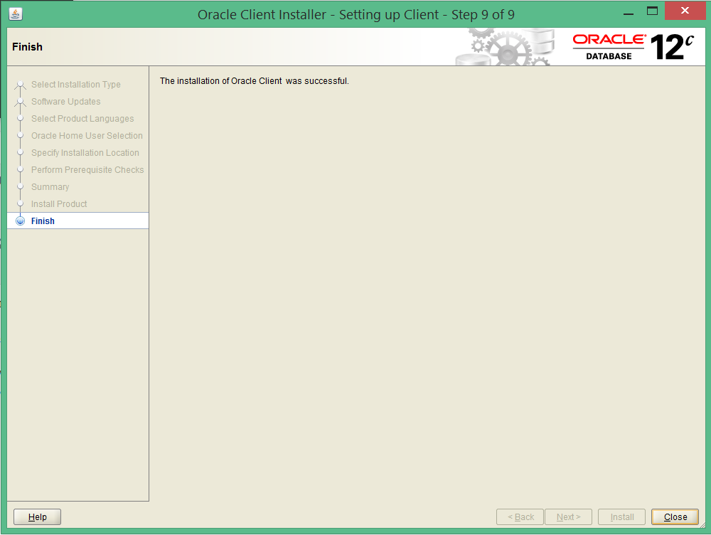install oracle 12c 32 bit client on windows 8 10