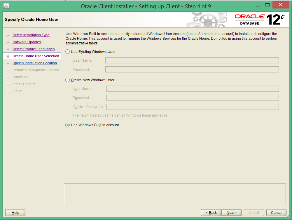 install oracle 12c 32 bit client on windows 8 4