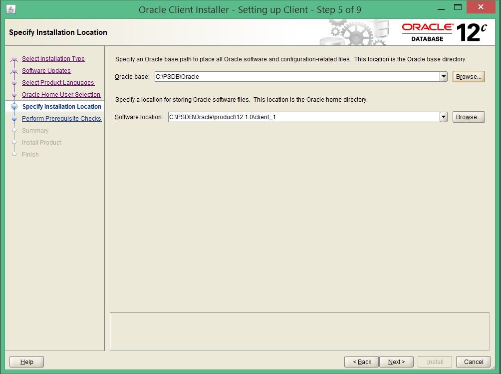 install oracle 12c 32 bit client on windows 8 5
