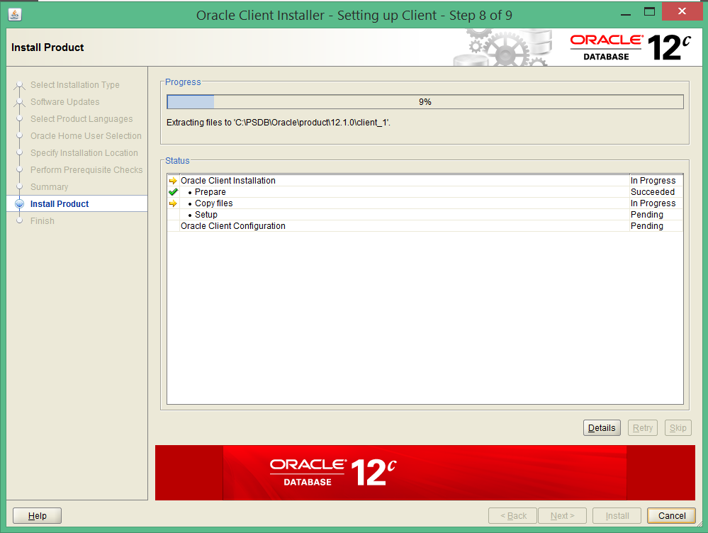 install oracle 12c 32 bit client on windows 8 8
