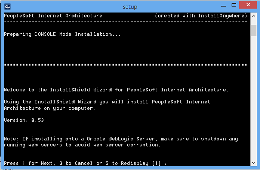 install peopesoft pia in console mode