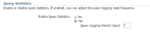 ses query statistics