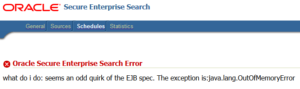 what do i do: seems an odd quirk of the EJB spec. The exception is:java.lang.OutOfMemoryError