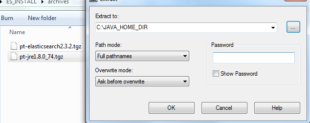 extract pt-jre1.8.0_74 on windows