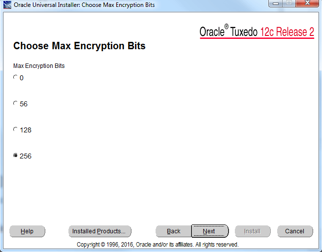 choose max excryption bits