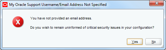 skip email address for oracle weblogic warning