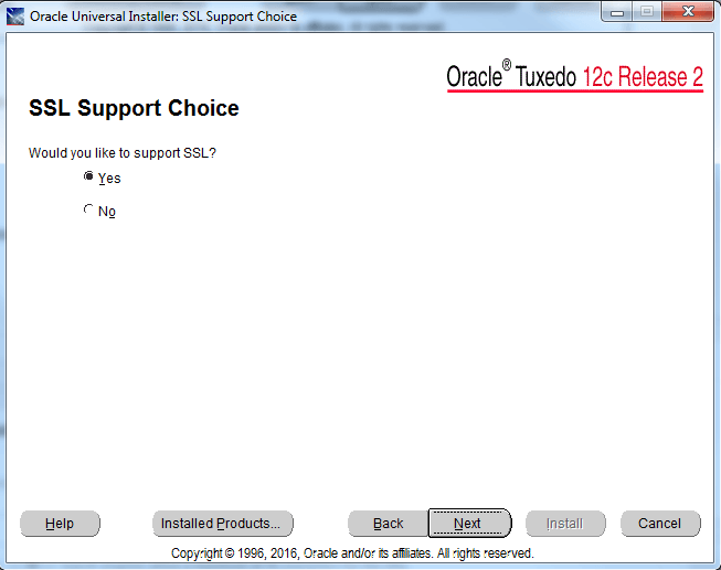 ssl support for tuxedo