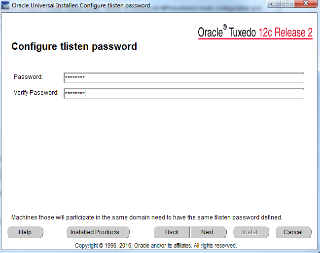 tslisten password