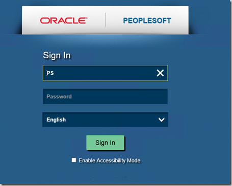 peoplesoft login screen language peopletools brand look selection peoplesofttutorial