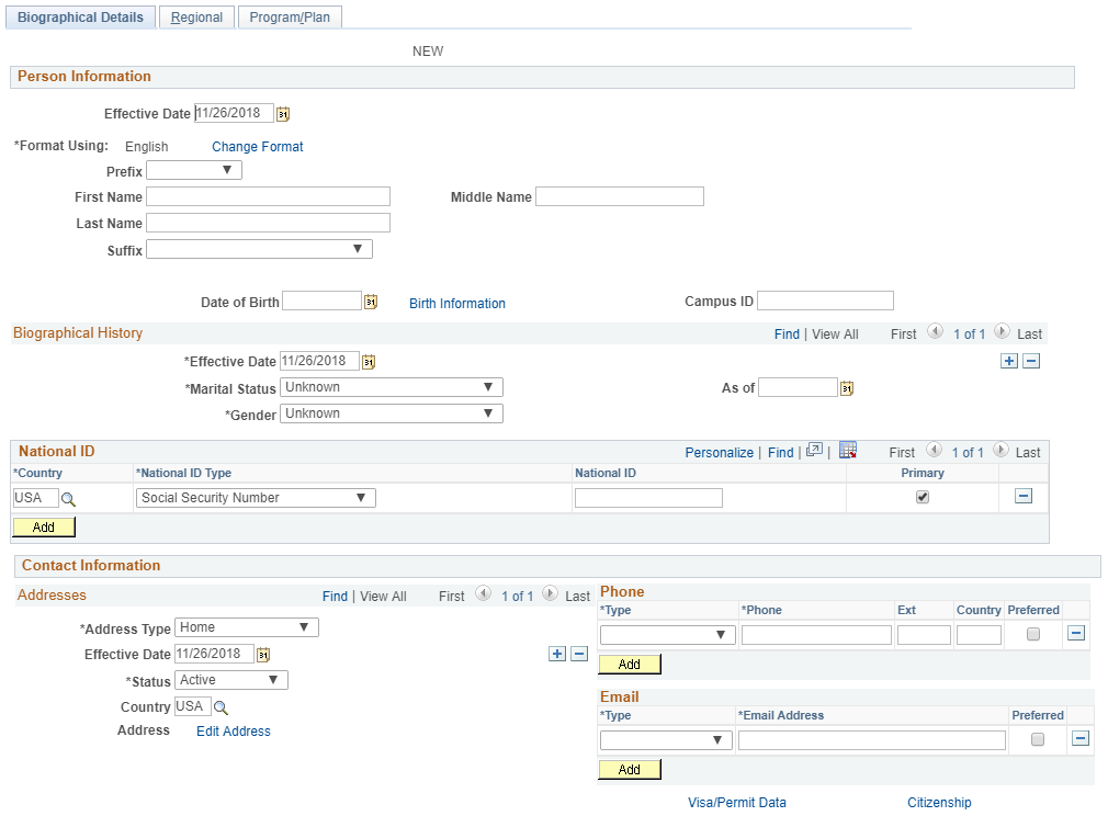 Student Bio-Demo details page