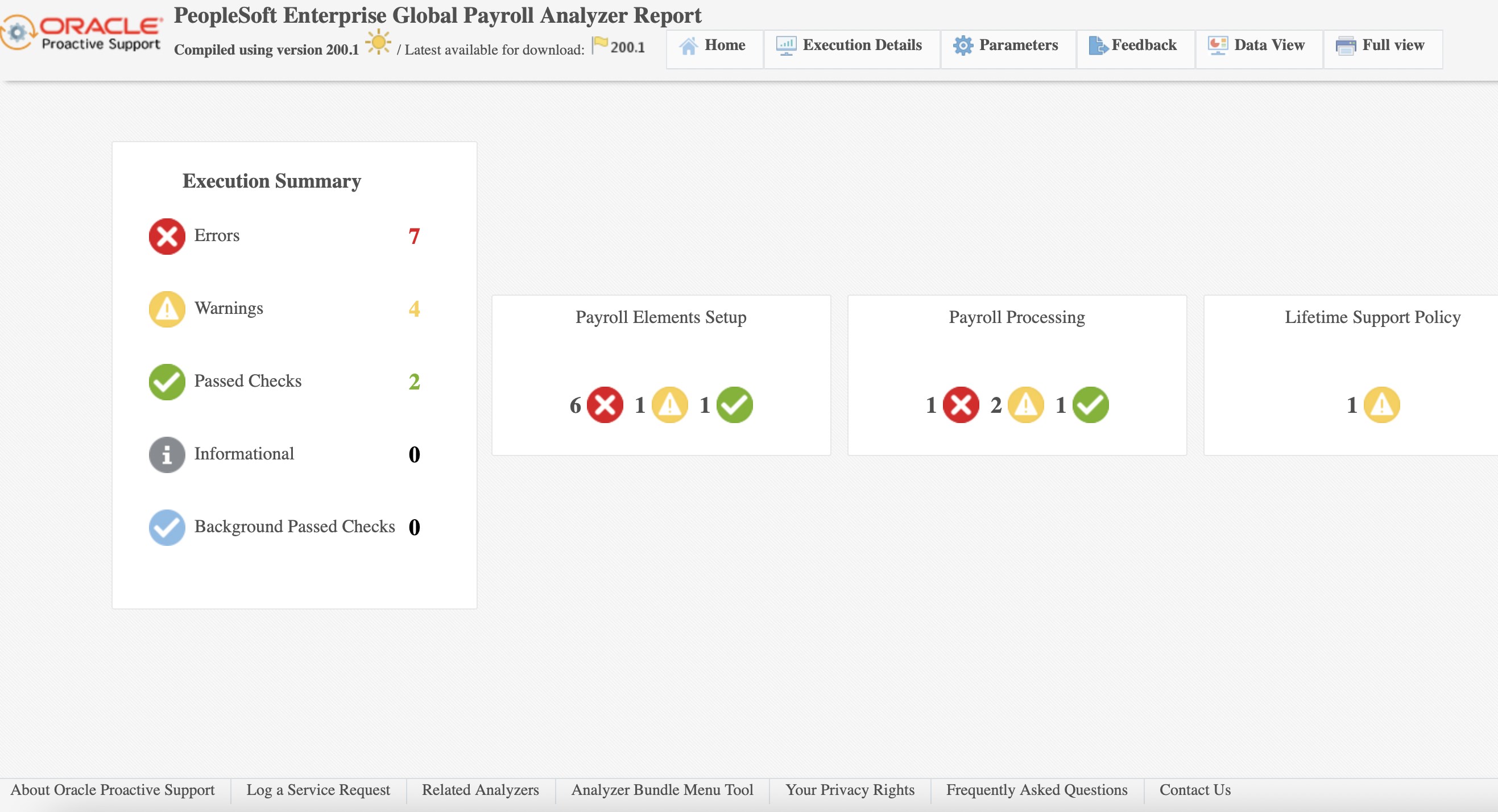 PeopleSoft Global Payroll Analyzer