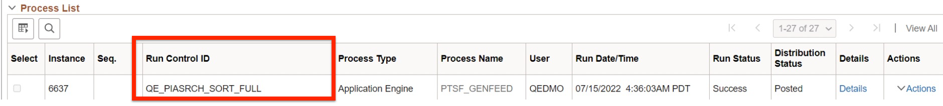 run control ID in process monitor